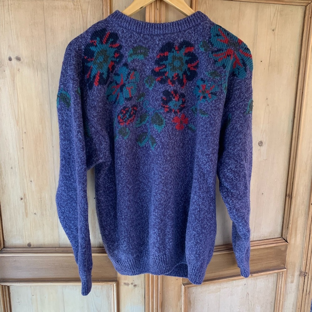 Northern Reflections Purple and Red Knit Sweater